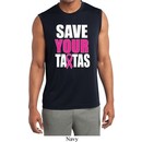 Mens Shirt Save Your Tatas Sleeveless Moisture Wicking Tee T-Shirt