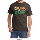 Mens St Patrick's Day Shirt Drink Til Yer Green Tee T-Shirt