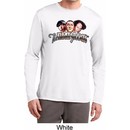 Mens Three Stooges Shirt Stooges Faces White Dry Wicking Long Sleeve