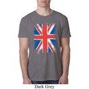 Mens UK Flag Shirt Union Jack Burnout Tee T-Shirt