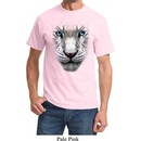 Mens White Tiger Shirt Big White Tiger Face Tee T-Shirt