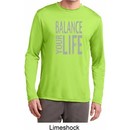 Mens Yoga Shirt Balance Your Life Dry Wicking Long Sleeve T-Shirt