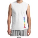 Mens Yoga Shirt Floral Chakras Bottom Print Muscle Tee T-Shirt