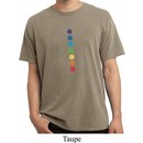 Mens Yoga Shirt Glowing Chakras Pigment Dyed Tee T-Shirt
