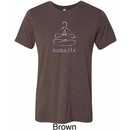 Mens Yoga Shirt Namaste Lotus Pose Tri Blend Crewneck Tee T-Shirt