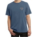 Mens Yoga T-Shirt Super OM Pocket Print Pigment Dyed Tee Shirt