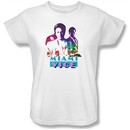 Miami Vice Ladies T-shirt Crockett And Tubbs White Tee Shirt