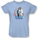 Miami Vice Ladies T-shirt Miami Heat Light Blue Tee Shirt