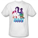 Miami Vice T-shirt Crockett And Tubbs Adult White Tee Shirt