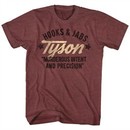 Mike Tyson Shirt Hooks & Jabs Heather Maroon T-Shirt