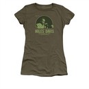 Miles Davis Shirt Juniors Green Miles Olive T-Shirt