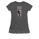Miles Davis Shirt Juniors Silhouette Charcoal T-Shirt