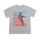 Miles Davis Shirt Kids Cool Lives Silver T-Shirt