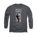Miles Davis Shirt Silhouette Long Sleeve Charcoal Tee T-Shirt