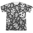 Misfits Shirt Fiends All Over Poly/Cotton Sublimation T-Shirt Front/Back Print