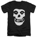 Misfits Slim Fit V-Neck Shirt Fiend Skull Black T-Shirt