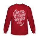 Moon Pie Shirt I Love You Long Sleeve Red Tee T-Shirt