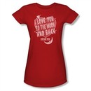 Moon Pie Shirt Juniors I Love You Red T-Shirt