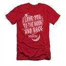 Moon Pie Shirt Slim Fit I Love You Red T-Shirt