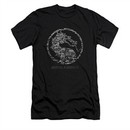 Mortal Kombat Shirt Slim Fit Stone Logo Black T-Shirt