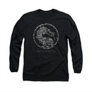 Mortal Kombat Shirt Stone Logo Long Sleeve Black Tee T-Shirt
