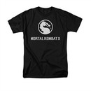 Mortal Kombat Shirt White Dragon Logo Black T-Shirt