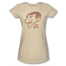 Mr. Bean Juniors Shirt Cartoon Head Cream Tee T-Shirt
