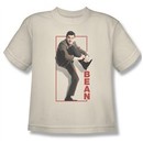 Mr. Bean Kids Shirt Tying Shoe Cream Youth Tee T-Shirt