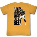 Muhammad Ali Shirt Like A Bee Adult Orange Tee T-Shirt