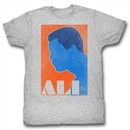 Muhammad Ali Shirt Orange And Blue Athletic Heather T-Shirt