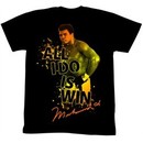 Muhammad Ali T-shirt Boom Boom Pow Adult Black Tee Shirt