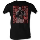 Muhammad Ali T-shirt Boxer Respect Adult Black Tee Shirt