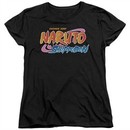 Naruto Shippuden Womens Shirt Logo Black T-Shirt