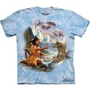 Native American Shirt Tie Dye Dreams of Wolf Spirit T-shirt Adult Tee