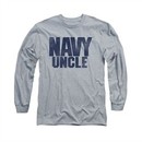 Navy Shirt Navy Uncle Long Sleeve Athletic Heather Tee T-Shirt