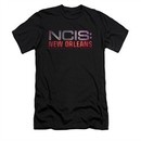 NCIS New Orleans Shirt Slim Fit Neon Sign Black T-Shirt