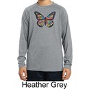 Neon Butterfly Kids Dry Wicking Long Sleeve Shirt