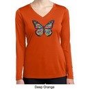 Neon Butterfly Ladies Moisture Wicking Long Sleeve Shirt