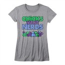 Nerds Candy Shirt Juniors Chicks Wants Nerds Athletic Heather T-Shirt