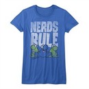 Nerds Candy Shirt Juniors Nerds Rule Heather Blue T-Shirt
