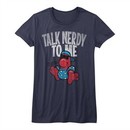 Nerds Candy Shirt Juniors Talk Nerdy To Me Navy Blue T-Shirt