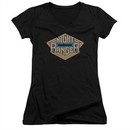 Night Ranger Juniors V Neck Shirt Logo Black T-Shirt
