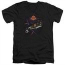 Night Ranger Slim Fit V-Neck Shirt 7 Wishes Black T-Shirt