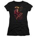 Nightmare On Elm Street Juniors Shirt Freddy Claws Black T-Shirt