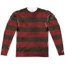 Nightmare On Elm Street Long Sleeve Freddy Sweater Sublimation Shirt Front/Back Print