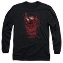 Nightmare On Elm Street Long Sleeve Shirt One Two Freddys Coming For You Black Tee T-Shirt