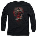 Nightmare On Elm Street Long Sleeve Shirt Springwood Slasher Black Tee T-Shirt