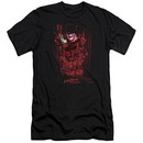 Nightmare On Elm Street Slim Fit Shirt One Two Freddys Coming For You Black T-Shirt