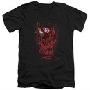 Nightmare On Elm Street Slim Fit V-Neck Shirt One Two Freddys Coming For You Black T-Shirt