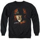 Nightmare On Elm Street Sweatshirt Freddy Krueger Adult Black Sweat Shirt